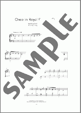Once In Royal David's City [Peaceful version]（Cecil F. Alexander）のピアノソロ楽譜のサンプル画像