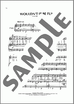 Wouldn't It Be Fun(Cole Porter)のピアノ & ボーカル & ギター楽譜のサンプル画像