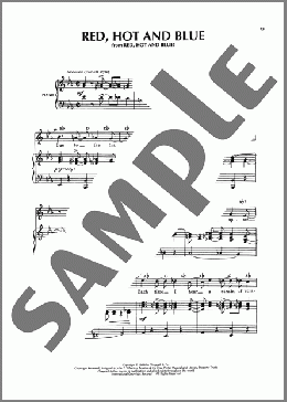 Red, Hot And Blue(Cole Porter)のピアノ & ボーカル & ギター楽譜のサンプル画像