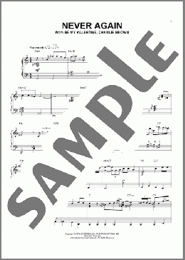 Never Again（Vince Guaraldi）のピアノソロ楽譜のサンプル画像