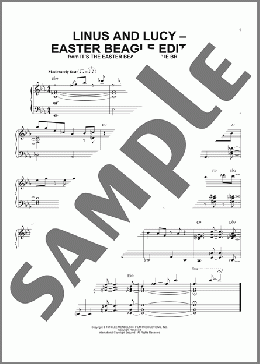 Linus And Lucy-Easter Beagle Edition (from It's The Easter Beagle, Charlie Brown)(Vince Guaraldi)のピアノソロ楽譜のサンプル画像