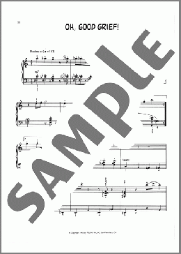 Oh, Good Grief (arr. Lee Evans)のピアノソロ楽譜のサンプル画像