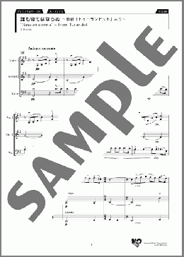 誰も寝てはならぬ スコア（Giacomo Puccini）のアンサンブルフルスコア、初級から中級向け楽譜のサンプル画像