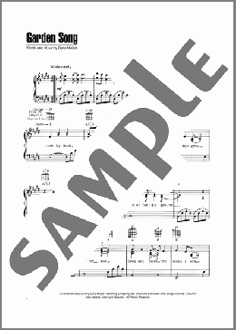 Garden Song（John Denver/Peter, Paul & Mary）のピアノ & ボーカル & ギター楽譜のサンプル画像