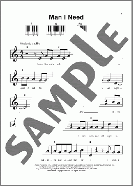 Man I Need(Olivia Dean)のピアノソロ楽譜のサンプル画像