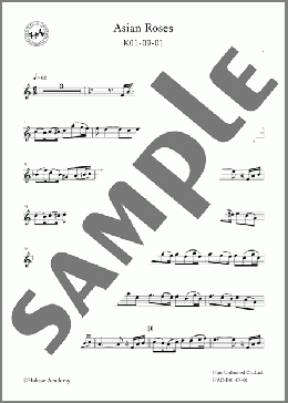 Asian Roses（葉加瀬 太郎）のバイオリン楽譜のサンプル画像