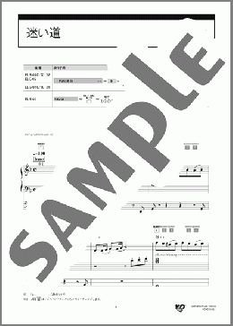 迷い道（渡辺 真知子）のエレクトーンソロ、7級向け楽譜のサンプル画像