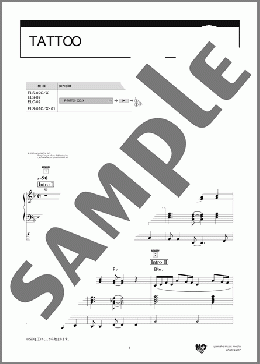 TATTOO（Official髭男dism）のエレクトーンソロ、5級向け楽譜のサンプル画像