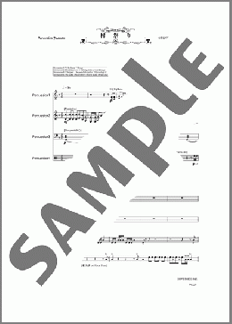 村祭り(パーカッション四重奏)（パーカッションアンサンブルシリーズ）のアンサンブルフルスコア＋全パート、初級向け楽譜のサンプル画像