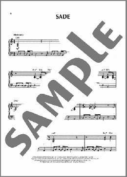 Sade（Kenny G）のピアノソロ楽譜のサンプル画像
