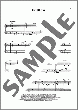 Tribeca（Kenny G）のピアノソロ楽譜のサンプル画像