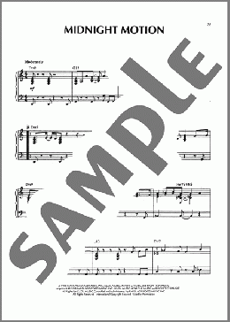Midnight Motion（Kenny G）のピアノソロ楽譜のサンプル画像