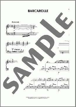 Barcarolle（Richard Clayderman）のピアノソロ楽譜のサンプル画像