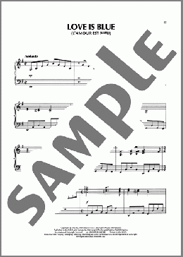 Love Is Blue (L'amour Est Bleu)(Richard Clayderman)のピアノソロ楽譜のサンプル画像