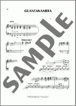 Guantanamera（Richard Clayderman）のピアノソロ楽譜のサンプル画像
