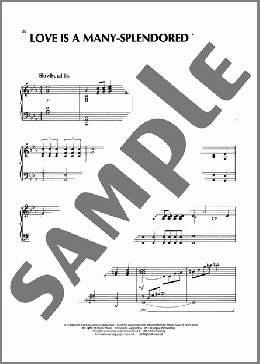 Love Is A Many-Splendored Thing（Richard Clayderman）のピアノソロ楽譜のサンプル画像