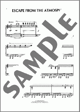 Escape From The Atmosphere（Mannheim Steamroller）のピアノソロ楽譜のサンプル画像