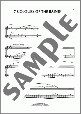 7 Colours Of The Rainbow（Mannheim Steamroller）のピアノソロ楽譜のサンプル画像