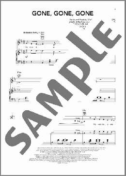 Gone Gone Gone（David Guetta, Teddy Swims, and Tones And I）のピアノ & ボーカル & ギター楽譜のサンプル画像