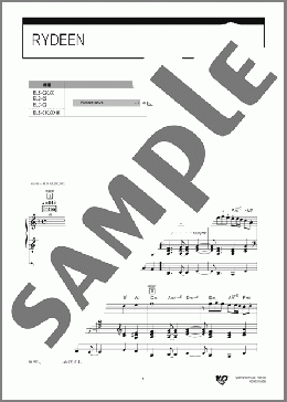 RYDEEN（YELLOW MAGIC ORCHESTRA）のエレクトーンソロ、5級向け楽譜のサンプル画像