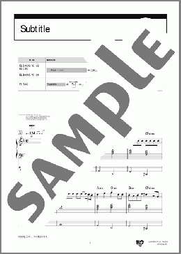 Subtitle（Official髭男dism）のエレクトーンソロ、6級向け楽譜のサンプル画像