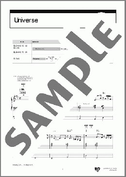 Universe（Official髭男dism）のエレクトーンソロ、6級向け楽譜のサンプル画像