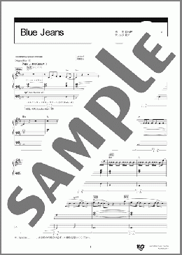 Blue Jeans（HANA）のエレクトーンソロ、6級向け楽譜のサンプル画像