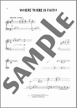 Where There Is Faith（4 Him）のピアノソロ楽譜のサンプル画像
