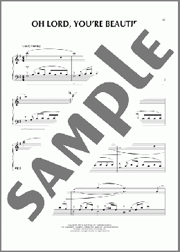 O Lord, You're Beautiful (arr. Phillip Keveren)（Keith Green/Rebecca St. James）のピアノソロ楽譜のサンプル画像