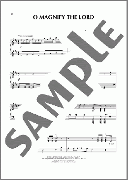 O Magnify The Lord（Sandi Patty）のピアノソロ楽譜のサンプル画像