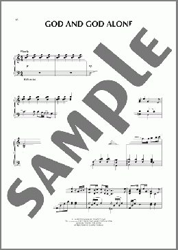 God And God Alone（Phill McHugh）のピアノソロ楽譜のサンプル画像