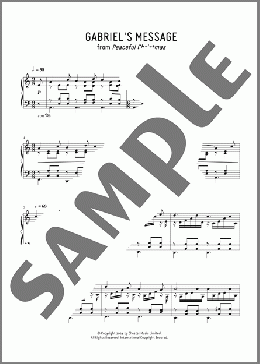 Gabriel's Message（Traditional Carol）のピアノソロ楽譜のサンプル画像