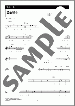 革命道中(アイナ・ジ・エンド)のフルート楽譜のサンプル画像