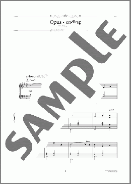 Opus-ending（坂本 龍一）のピアノソロ、中級から上級向け楽譜のサンプル画像