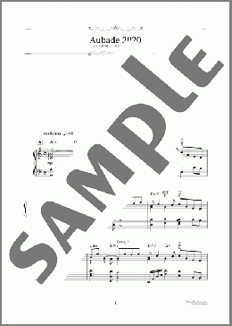 Aubade 2020（坂本 龍一）のピアノソロ、中級から上級向け楽譜のサンプル画像