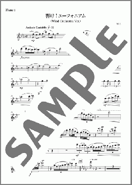 [公式] 響け！ユーフォニアム (Wind Orchestra Ver.) [Flute 1]（松田彬人）の吹奏楽パート楽譜のサンプル画像