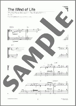 The Wind of Life(久石 譲)のギターソロ、初級から中級向け楽譜のサンプル画像