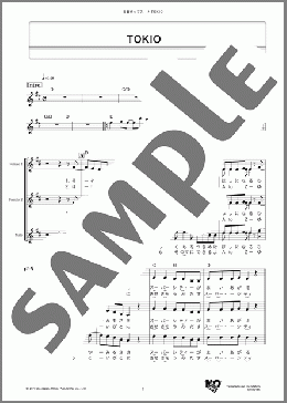 TOKIO（沢田 研二）のメロディ楽譜のサンプル画像