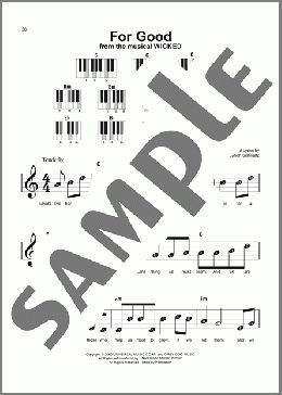 For Good (from Wicked: For Good)（Stephen Schwartz）のピアノソロ楽譜のサンプル画像