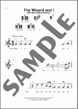 The Wizard And I (from Wicked)（Stephen Schwartz）のピアノソロ楽譜のサンプル画像