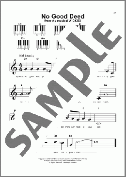No Good Deed (from Wicked: For Good)（Stephen Schwartz）のピアノソロ楽譜のサンプル画像