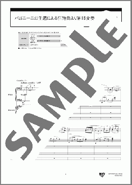 パガニーニの主題による狂詩曲より第18変奏(S. Rachmaninoff)のエレクトーンP&Eデュエット、中級から上級向け楽譜のサンプル画像