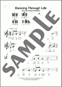 Dancing Through Life (from Wicked)（Stephen Schwartz）のピアノソロ楽譜のサンプル画像