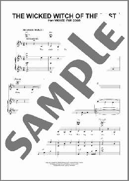 The Wicked Witch Of The East (from Wicked: For Good)のピアノ & ボーカル & ギター楽譜のサンプル画像
