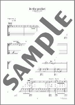 in the pocket（Mr.Children）のギター弾き語り、初級から中級向け楽譜のサンプル画像