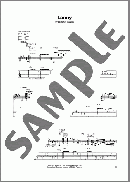 Lenny(Stevie Ray Vaughan)のギターソロ楽譜のサンプル画像