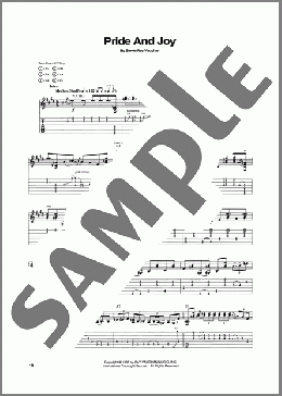 Pride And Joy（Stevie Ray Vaughan）のギターソロ楽譜のサンプル画像