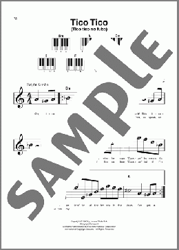 Tico Tico (Tico Tico No Fuba)（Andrews Sisters）のピアノソロ楽譜のサンプル画像