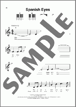 Spanish Eyes（Al Martino）のピアノソロ楽譜のサンプル画像