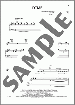 DtMF(Bad Bunny)のピアノ & ボーカル & ギター楽譜のサンプル画像